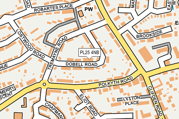 PL25 4NB map - OS OpenMap – Local (Ordnance Survey)