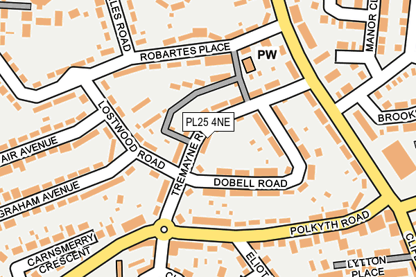 PL25 4NE map - OS OpenMap – Local (Ordnance Survey)