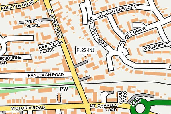 PL25 4NJ map - OS OpenMap – Local (Ordnance Survey)