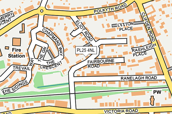 PL25 4NL map - OS OpenMap – Local (Ordnance Survey)