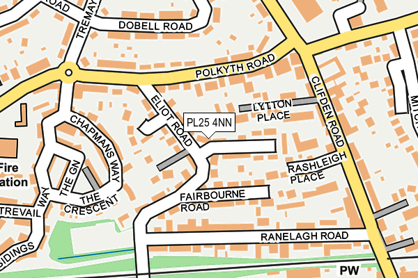 PL25 4NN map - OS OpenMap – Local (Ordnance Survey)