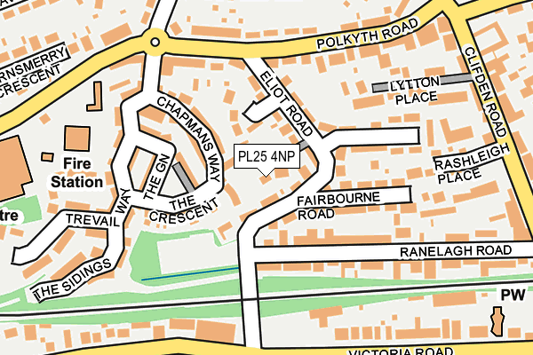 PL25 4NP map - OS OpenMap – Local (Ordnance Survey)