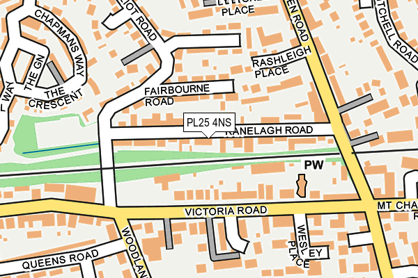 PL25 4NS map - OS OpenMap – Local (Ordnance Survey)