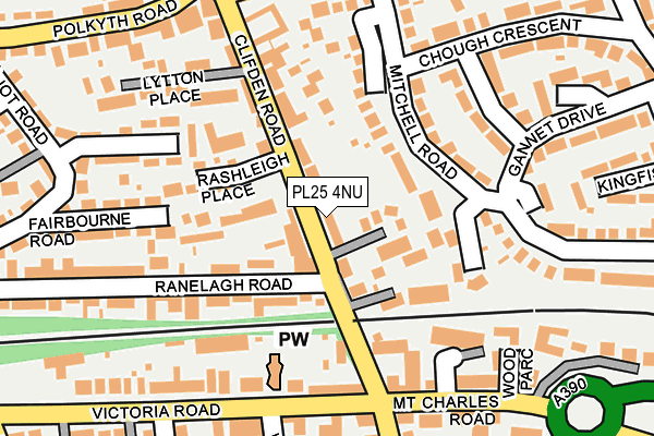 PL25 4NU map - OS OpenMap – Local (Ordnance Survey)