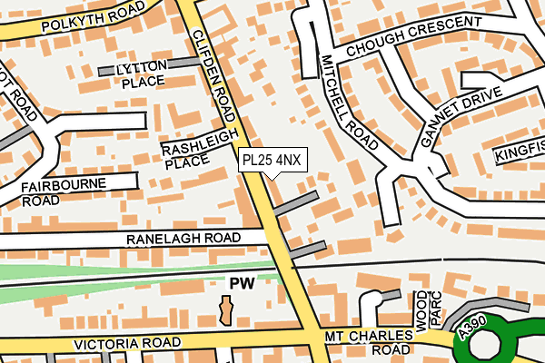 PL25 4NX map - OS OpenMap – Local (Ordnance Survey)