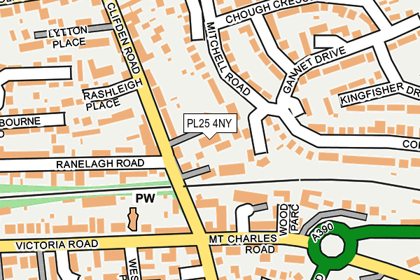 PL25 4NY map - OS OpenMap – Local (Ordnance Survey)
