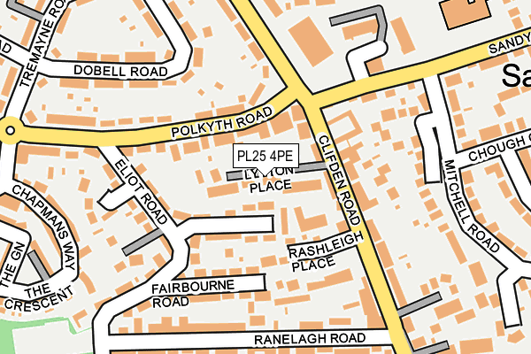 PL25 4PE map - OS OpenMap – Local (Ordnance Survey)