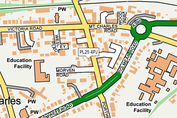 PL25 4PJ map - OS OpenMap – Local (Ordnance Survey)