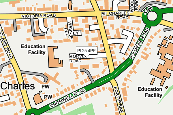 PL25 4PP map - OS OpenMap – Local (Ordnance Survey)