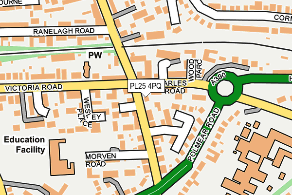 PL25 4PQ map - OS OpenMap – Local (Ordnance Survey)