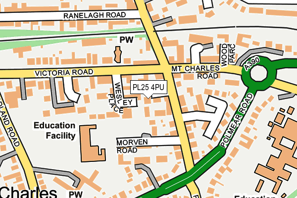 PL25 4PU map - OS OpenMap – Local (Ordnance Survey)