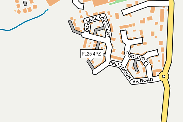 PL25 4PZ map - OS OpenMap – Local (Ordnance Survey)