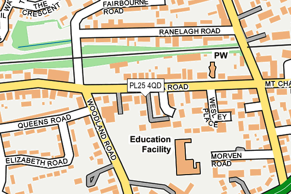 PL25 4QD map - OS OpenMap – Local (Ordnance Survey)