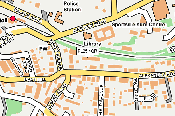 PL25 4QR map - OS OpenMap – Local (Ordnance Survey)