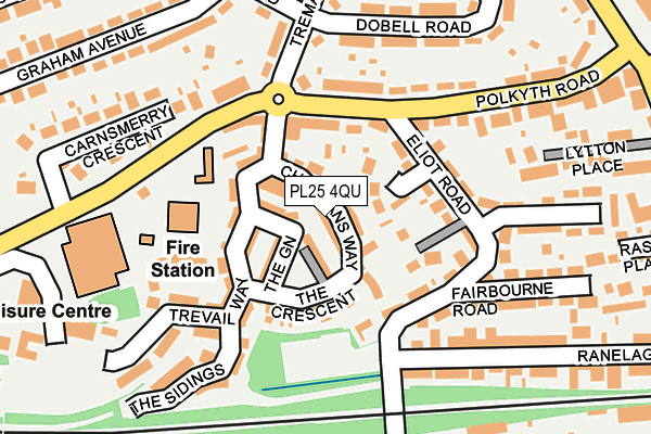 PL25 4QU map - OS OpenMap – Local (Ordnance Survey)