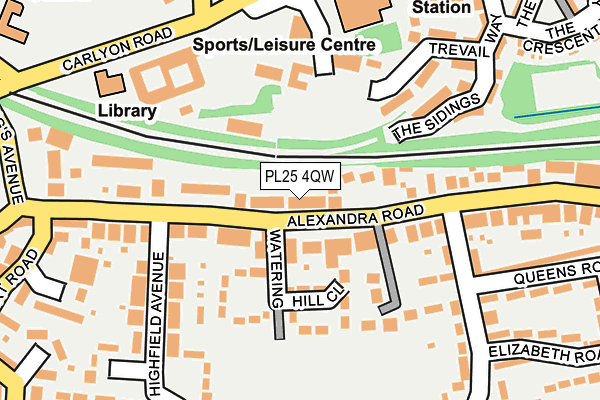 PL25 4QW map - OS OpenMap – Local (Ordnance Survey)