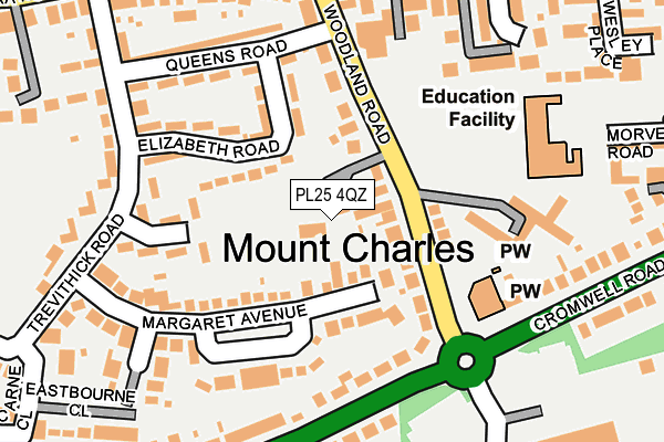 PL25 4QZ map - OS OpenMap – Local (Ordnance Survey)