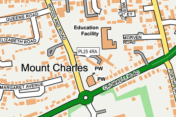 PL25 4RA map - OS OpenMap – Local (Ordnance Survey)