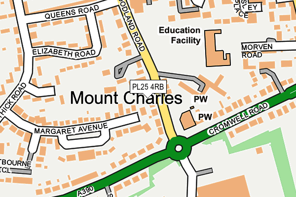 PL25 4RB map - OS OpenMap – Local (Ordnance Survey)