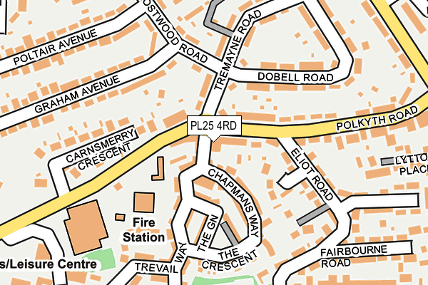 PL25 4RD map - OS OpenMap – Local (Ordnance Survey)