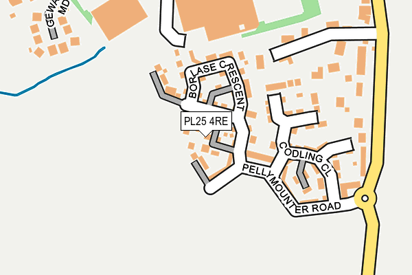 PL25 4RE map - OS OpenMap – Local (Ordnance Survey)