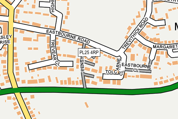 PL25 4RP map - OS OpenMap – Local (Ordnance Survey)