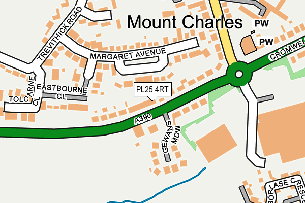 PL25 4RT map - OS OpenMap – Local (Ordnance Survey)