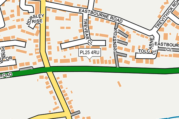 PL25 4RU map - OS OpenMap – Local (Ordnance Survey)