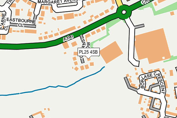 PL25 4SB map - OS OpenMap – Local (Ordnance Survey)