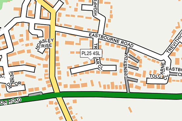 PL25 4SL map - OS OpenMap – Local (Ordnance Survey)