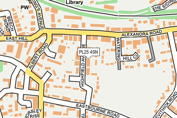 PL25 4SN map - OS OpenMap – Local (Ordnance Survey)