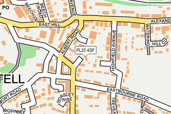 PL25 4SP map - OS OpenMap – Local (Ordnance Survey)