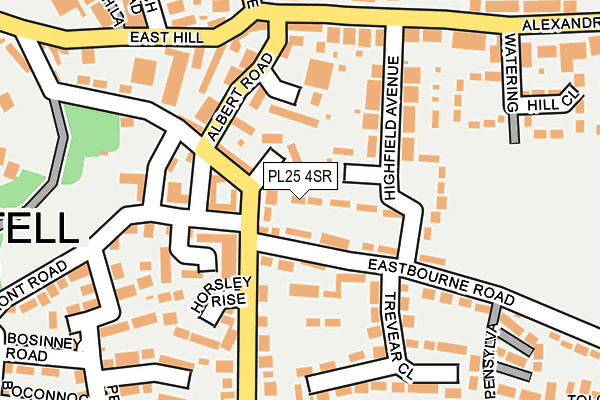 PL25 4SR map - OS OpenMap – Local (Ordnance Survey)