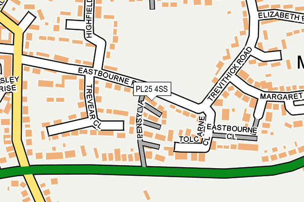 PL25 4SS map - OS OpenMap – Local (Ordnance Survey)