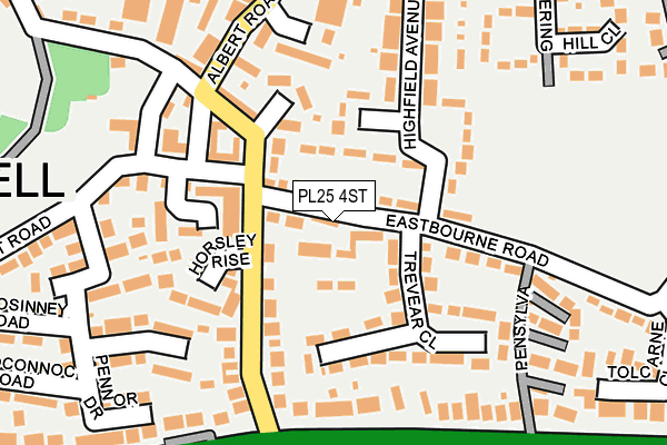 PL25 4ST map - OS OpenMap – Local (Ordnance Survey)