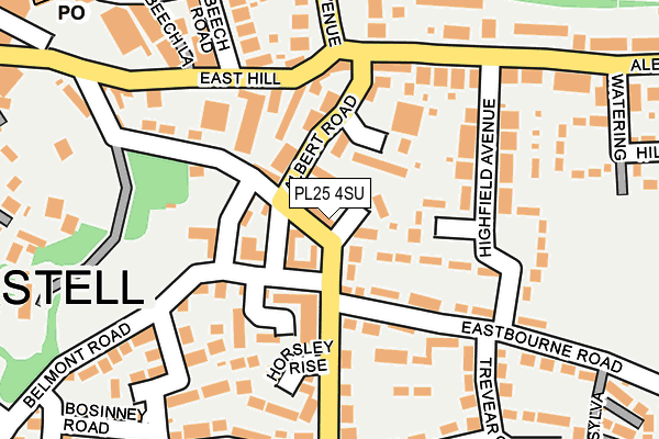 PL25 4SU map - OS OpenMap – Local (Ordnance Survey)