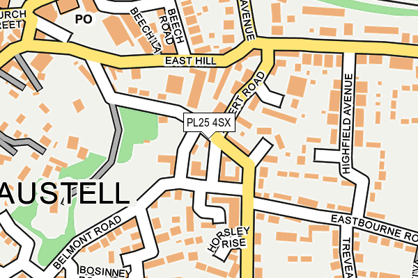 PL25 4SX map - OS OpenMap – Local (Ordnance Survey)
