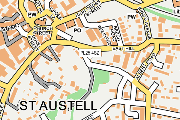 PL25 4SZ map - OS OpenMap – Local (Ordnance Survey)