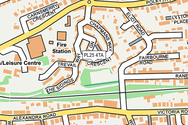 PL25 4TA map - OS OpenMap – Local (Ordnance Survey)