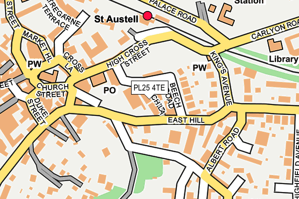 PL25 4TE map - OS OpenMap – Local (Ordnance Survey)