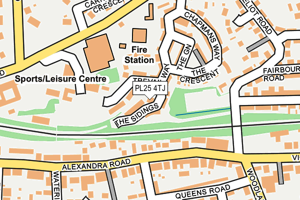 PL25 4TJ map - OS OpenMap – Local (Ordnance Survey)
