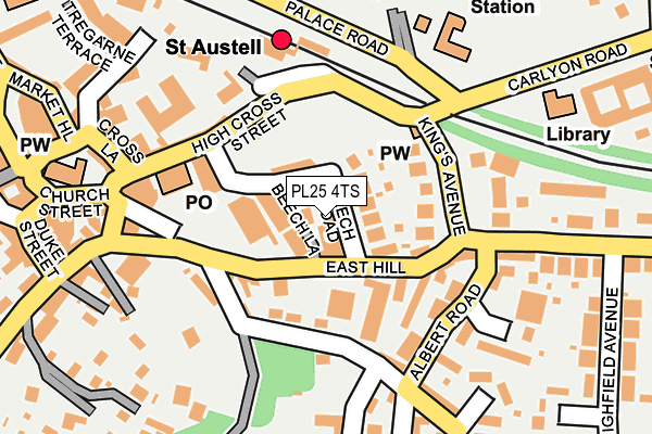 PL25 4TS map - OS OpenMap – Local (Ordnance Survey)