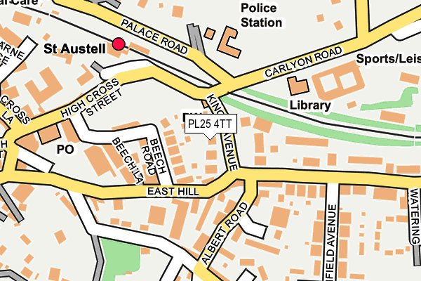 PL25 4TT map - OS OpenMap – Local (Ordnance Survey)