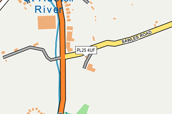 PL25 4UF map - OS OpenMap – Local (Ordnance Survey)