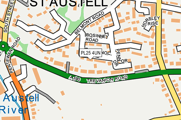 PL25 4UN map - OS OpenMap – Local (Ordnance Survey)