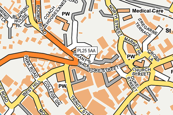 PL25 5AA map - OS OpenMap – Local (Ordnance Survey)