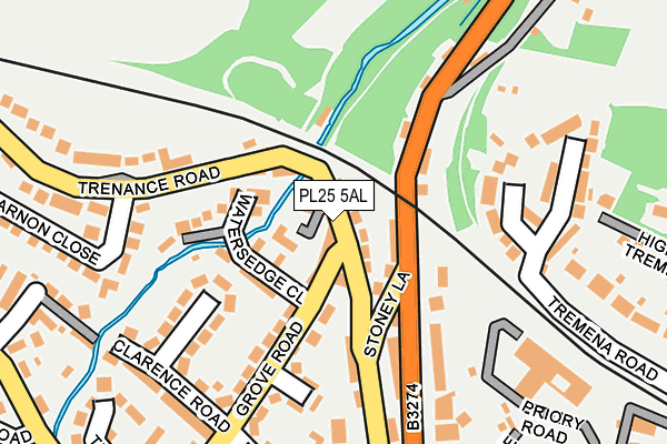 PL25 5AL map - OS OpenMap – Local (Ordnance Survey)