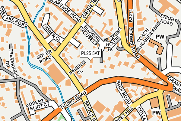 PL25 5AT map - OS OpenMap – Local (Ordnance Survey)