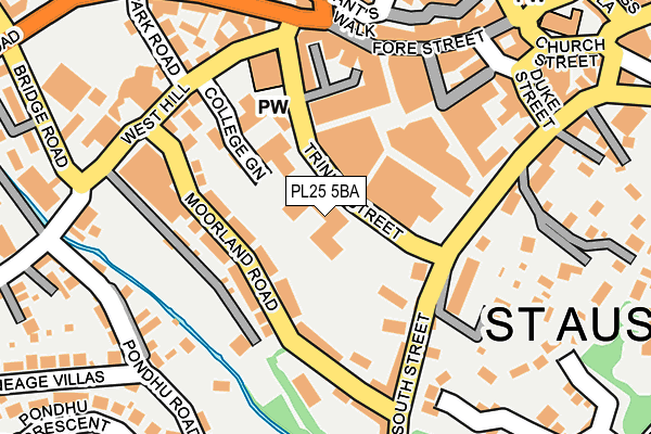 PL25 5BA map - OS OpenMap – Local (Ordnance Survey)