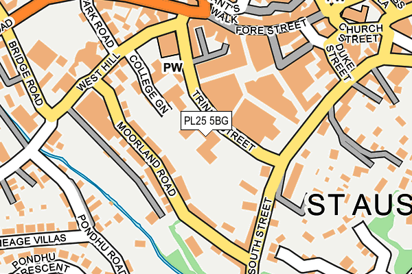 PL25 5BG map - OS OpenMap – Local (Ordnance Survey)